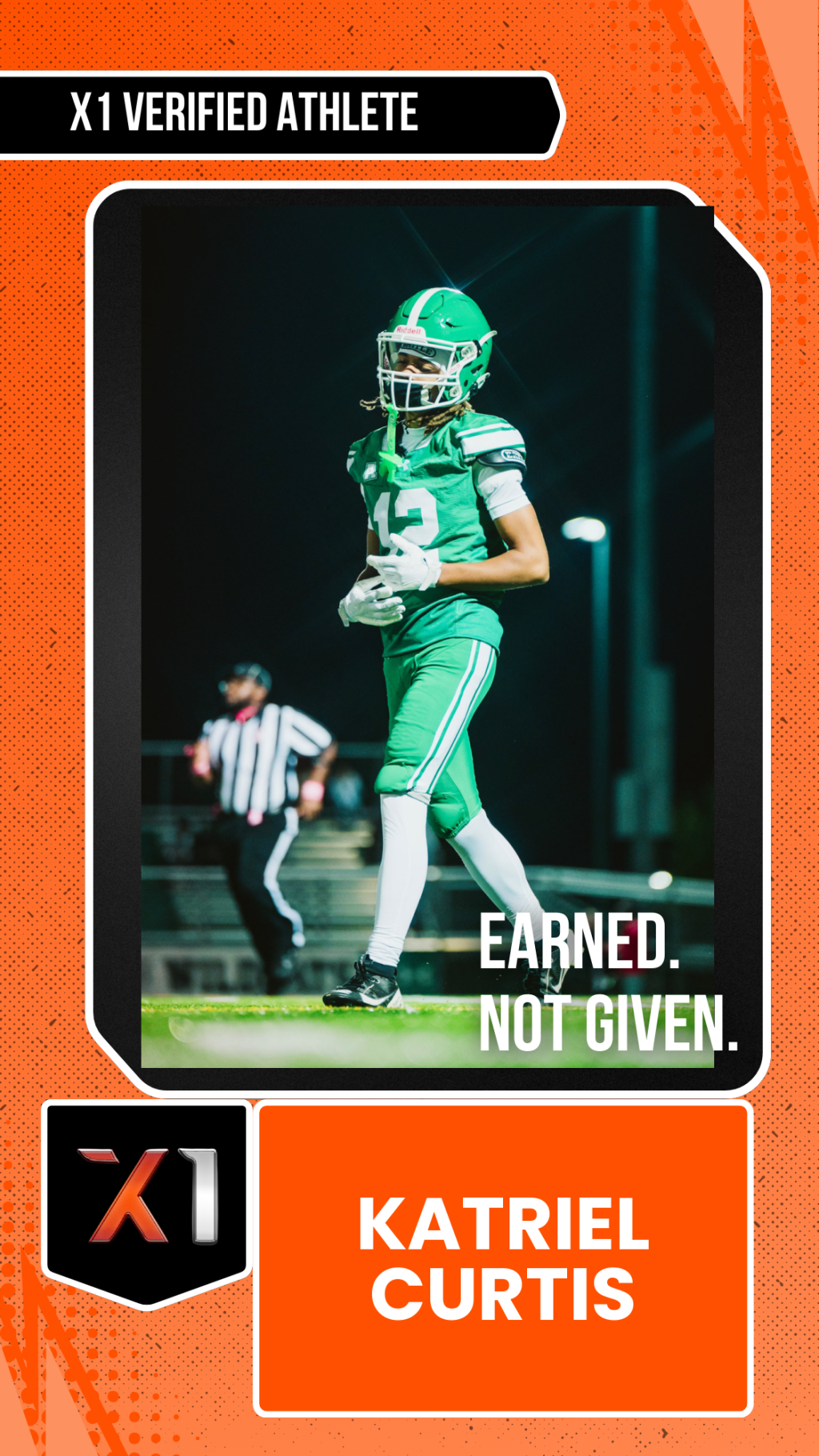 EXACT X1 player card for Katriel Curtis