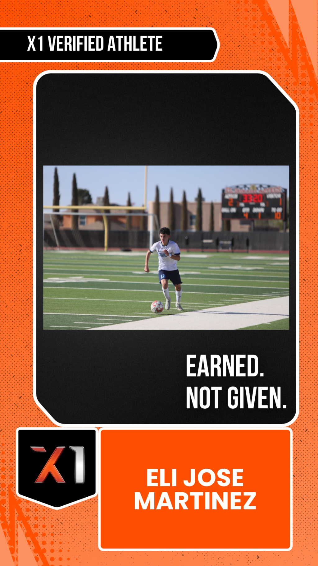 EXACT X1 player card for Eli Martinez