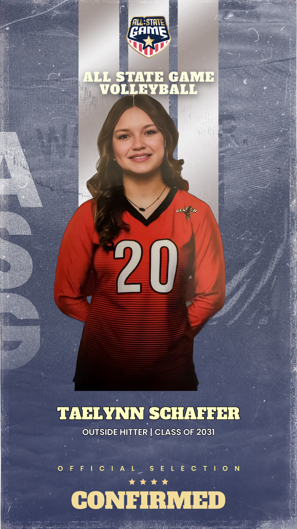 All State Game player card for TaeLynn Schaffer