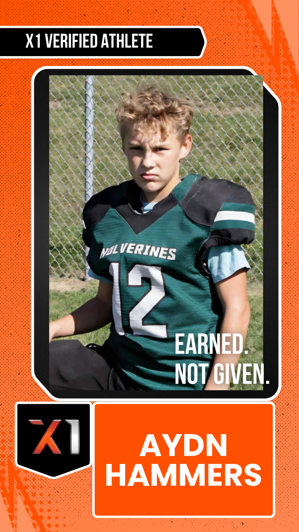 EXACT X1 player card for Aydn Hammers