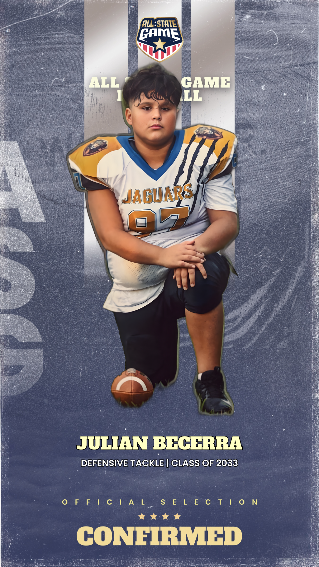 All State Game player card for Julian Becerra