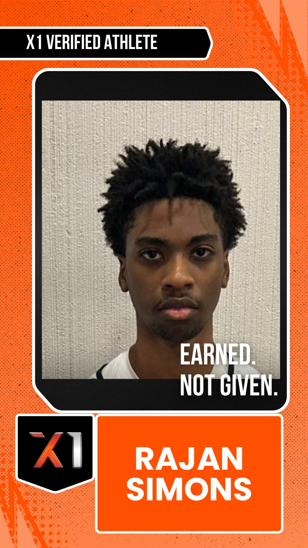 EXACT X1 player card for Rajan Simons