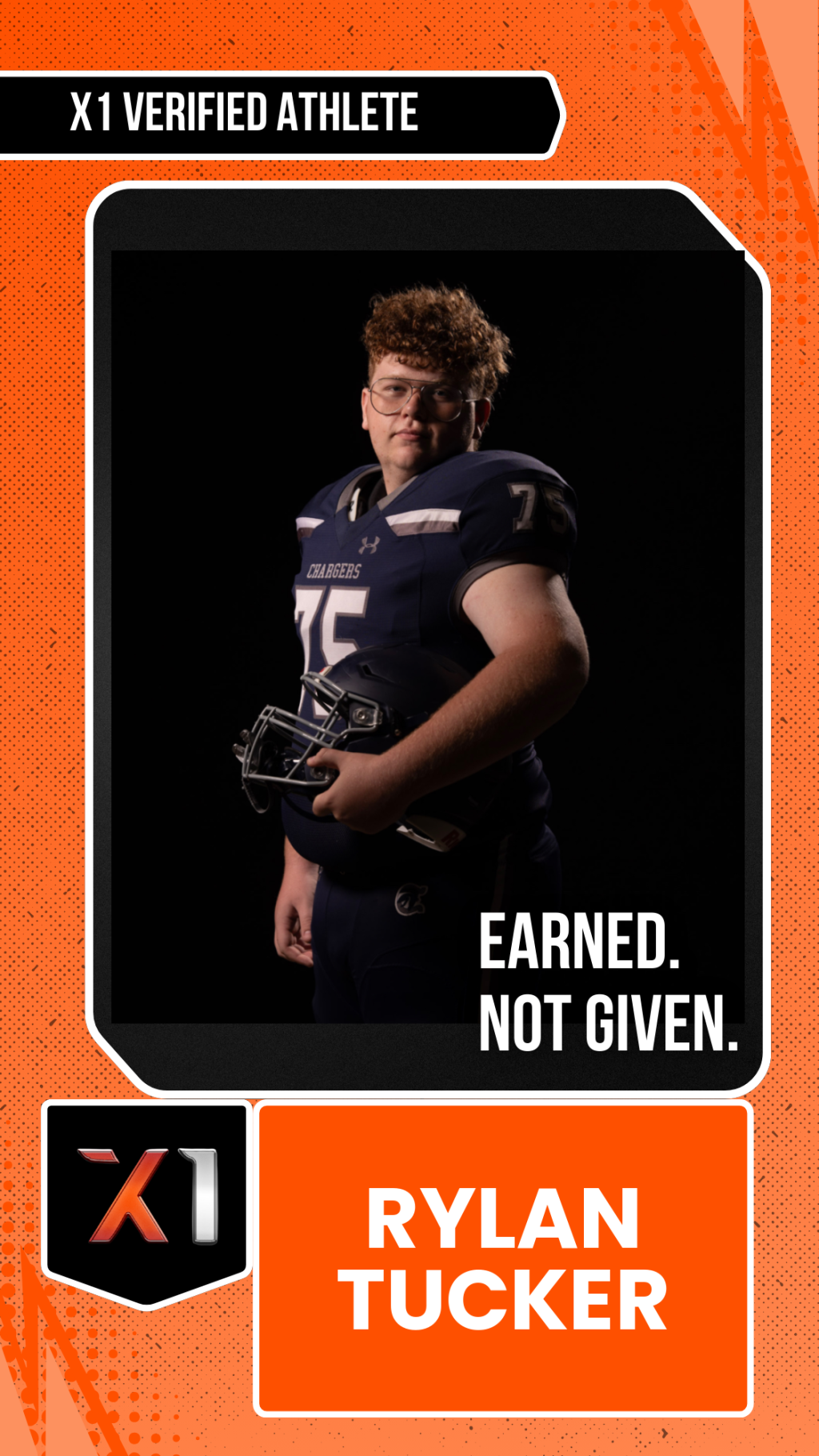 EXACT X1 player card for Rylan Tucker