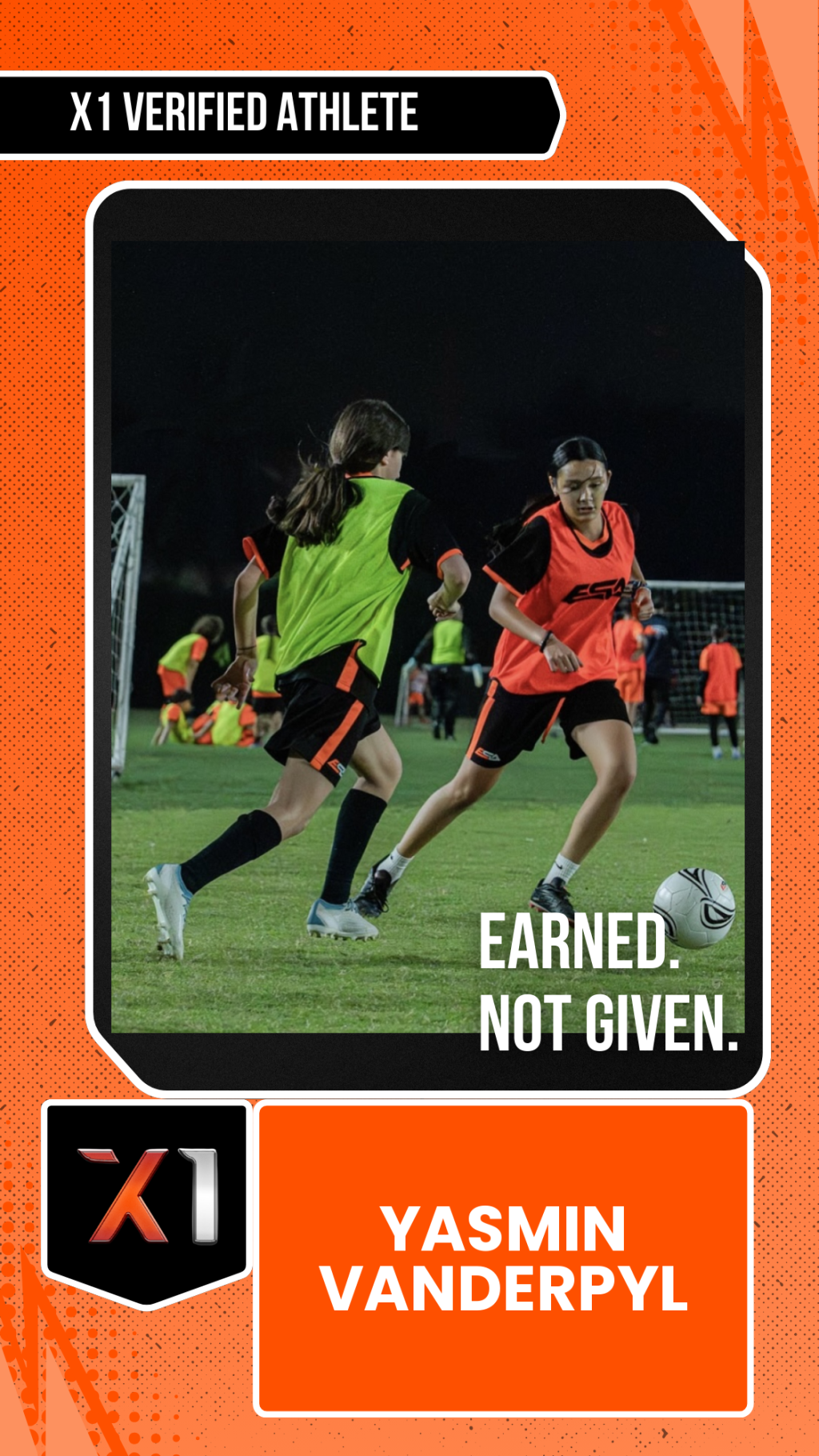 EXACT X1 player card for Yasmin VanderPyl