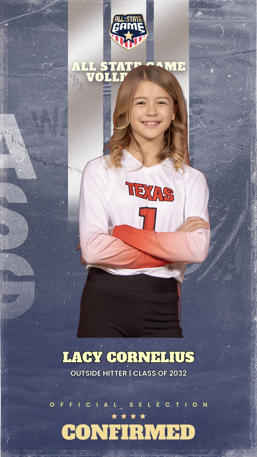 All State Game player card for Lacy Cornelius