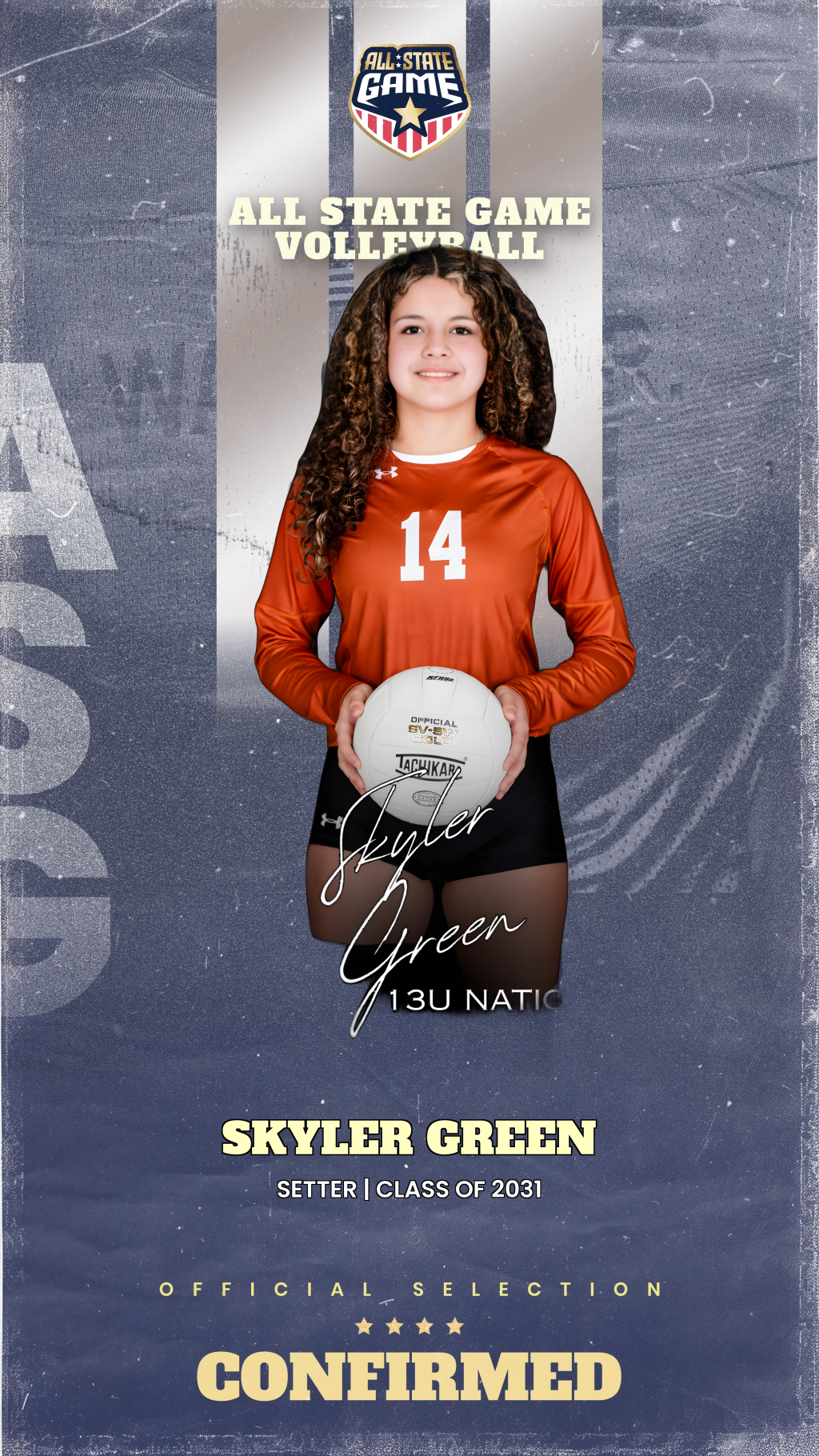 All State Game player card for Skyler Green