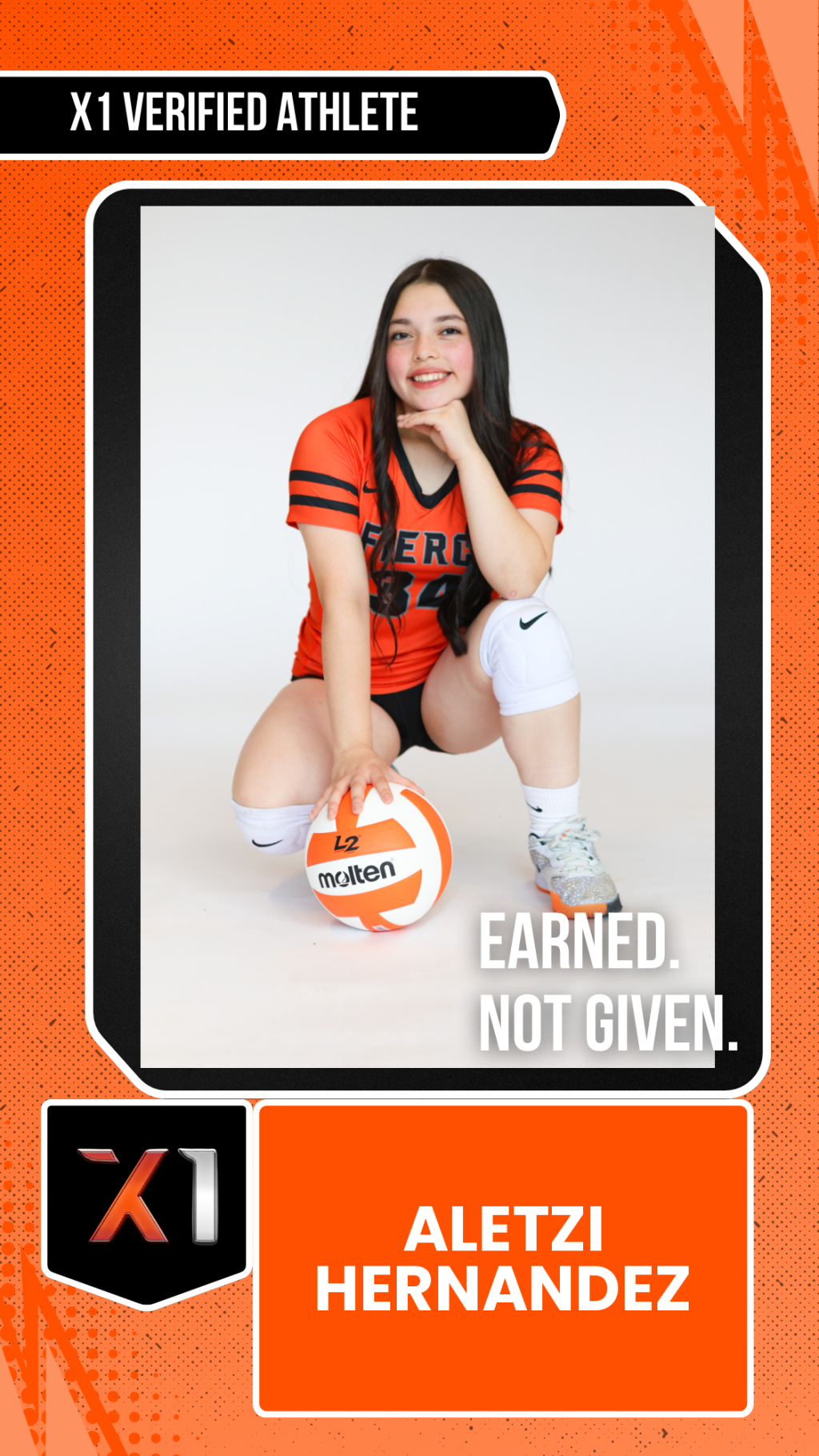 EXACT X1 player card for Aletzi Hernandez