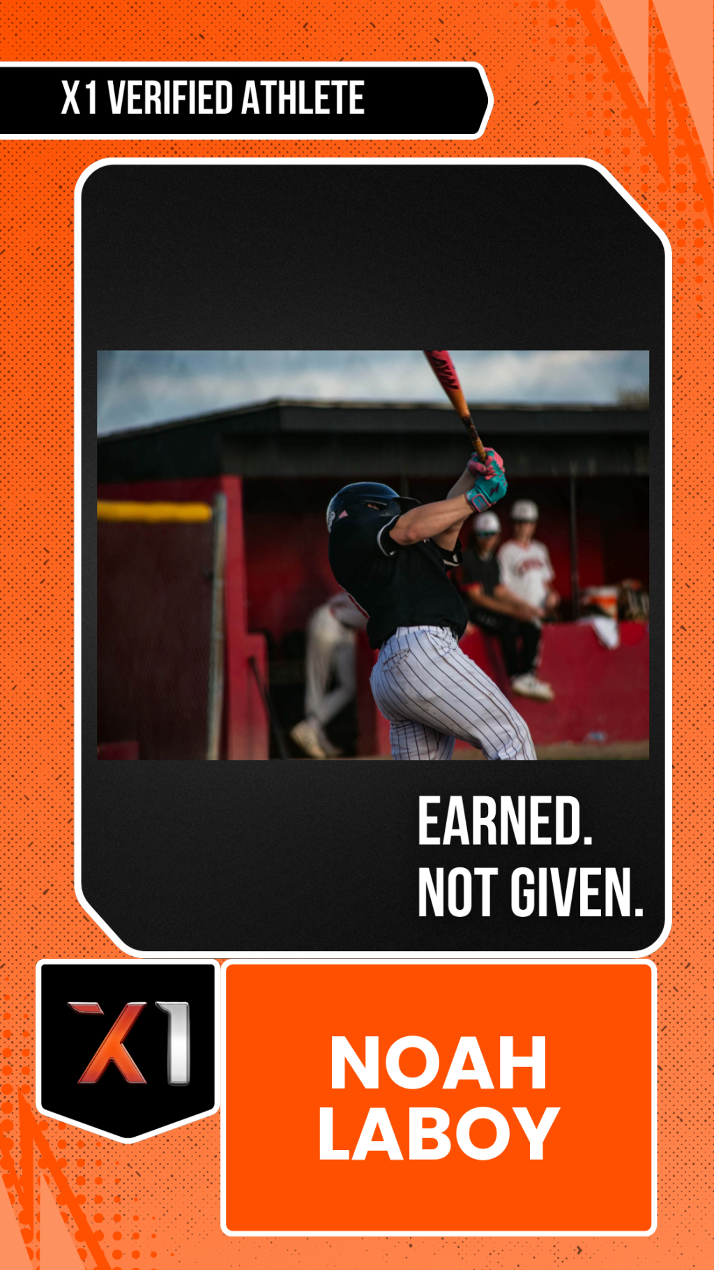 EXACT X1 player card for Noah Laboy