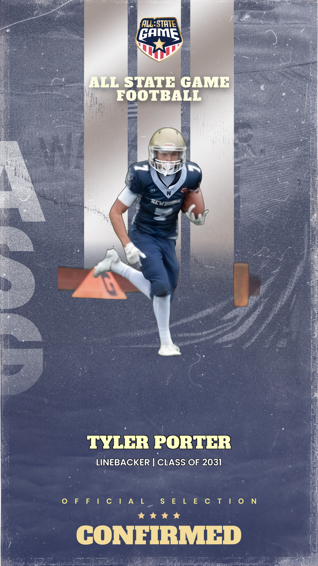 All State Game player card for Tyler Porter