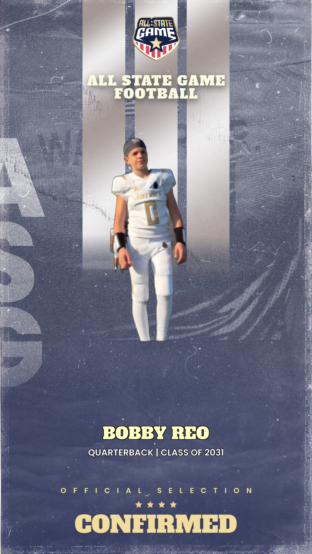 All State Game player card for Bobby Reo