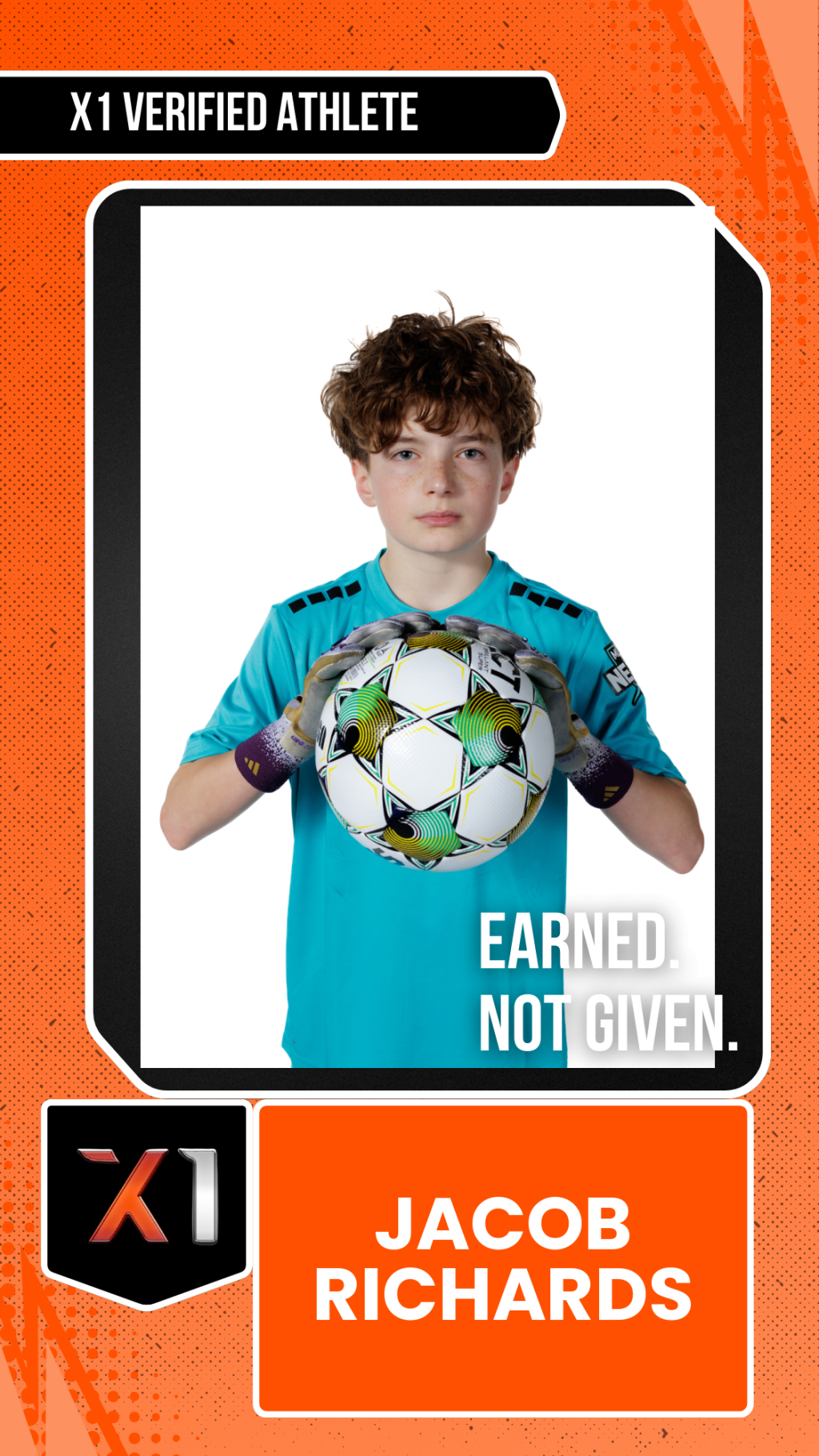 EXACT X1 player card for Jacob Richards