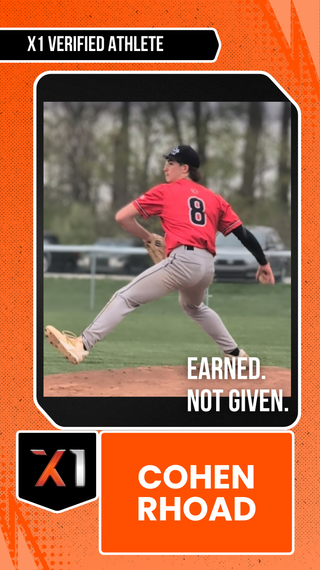 EXACT X1 player card for Cohen Rhoad