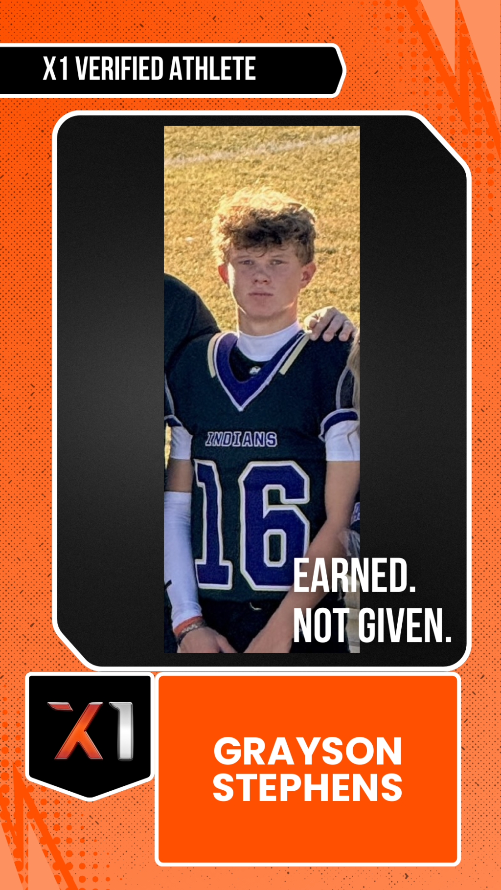EXACT X1 player card for Grayson Stephens