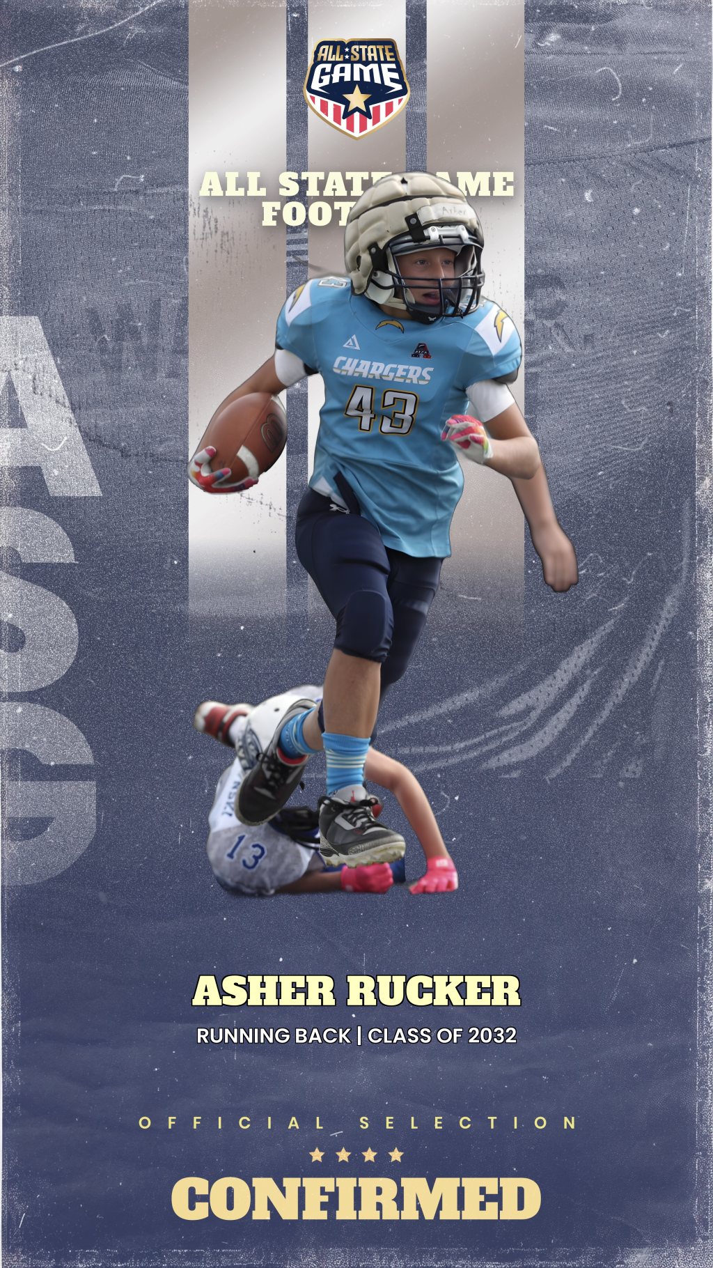 All State Game player card for Asher Rucker