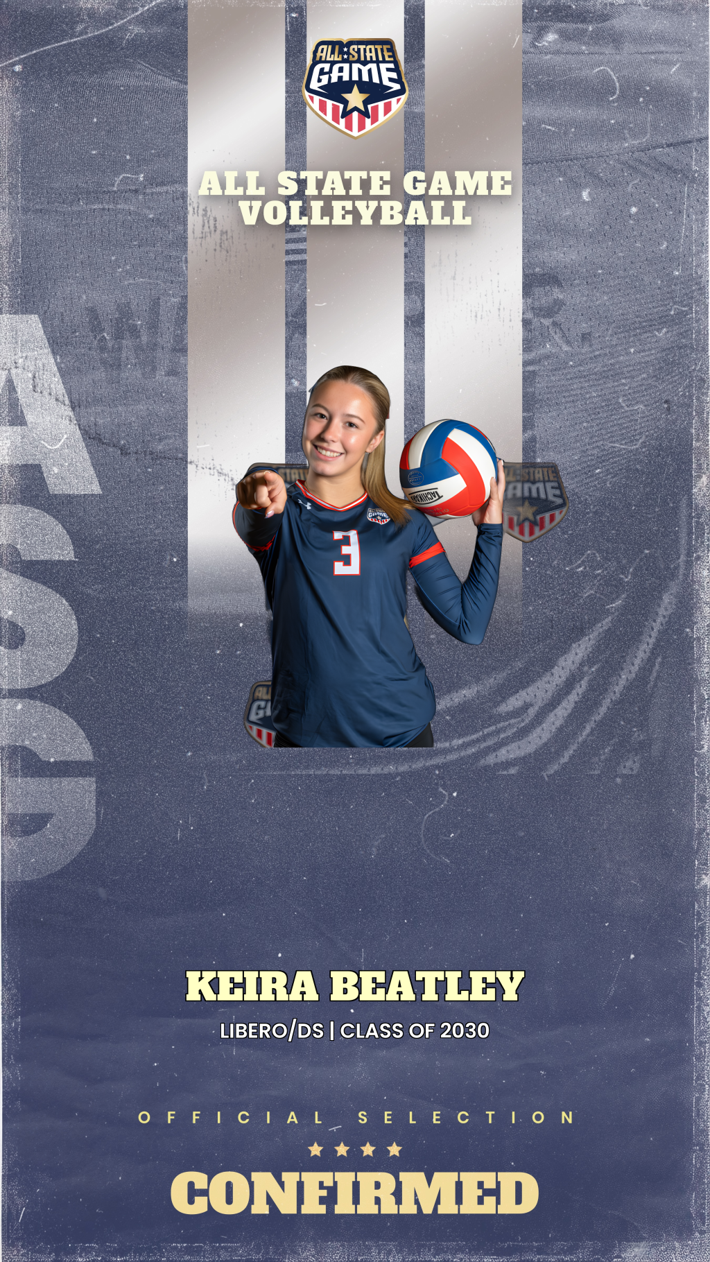 All State Game player card for Keira Beatley