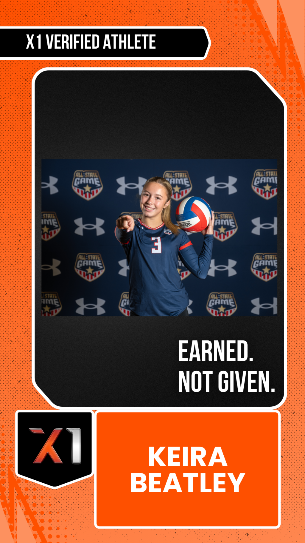 EXACT X1 player card for Keira Beatley