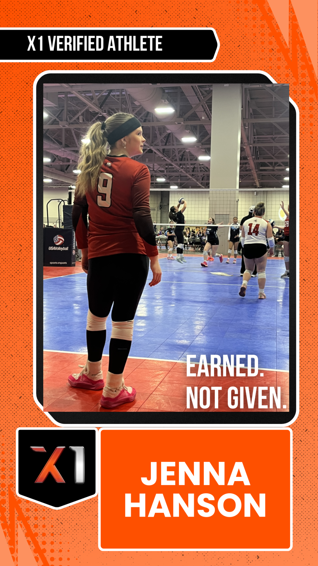EXACT X1 player card for Jenna Hanson