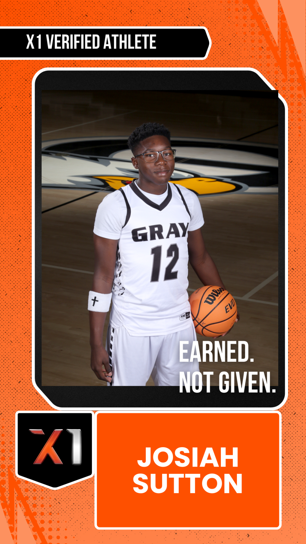 EXACT X1 player card for Josiah Sutton
