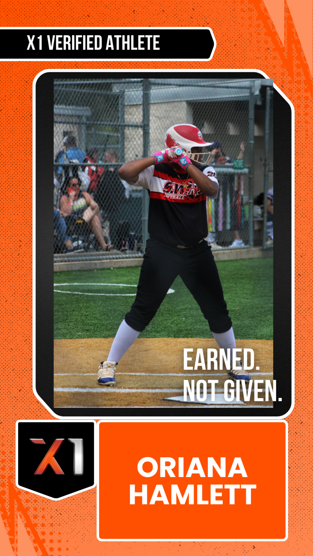 EXACT X1 player card for Oriana Hamlett