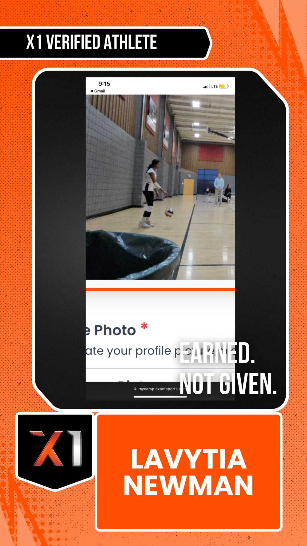 EXACT X1 player card for Lavytia Newman