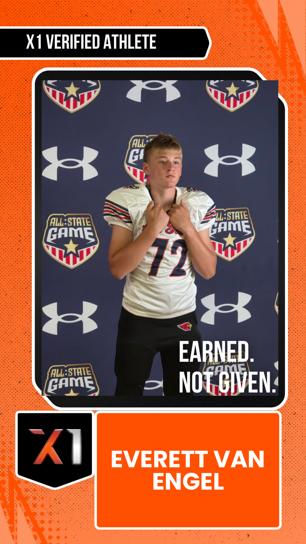 EXACT X1 player card for Everett Van Engel