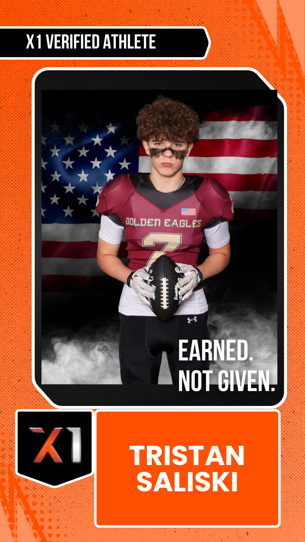 EXACT X1 player card for Tristan Saliski