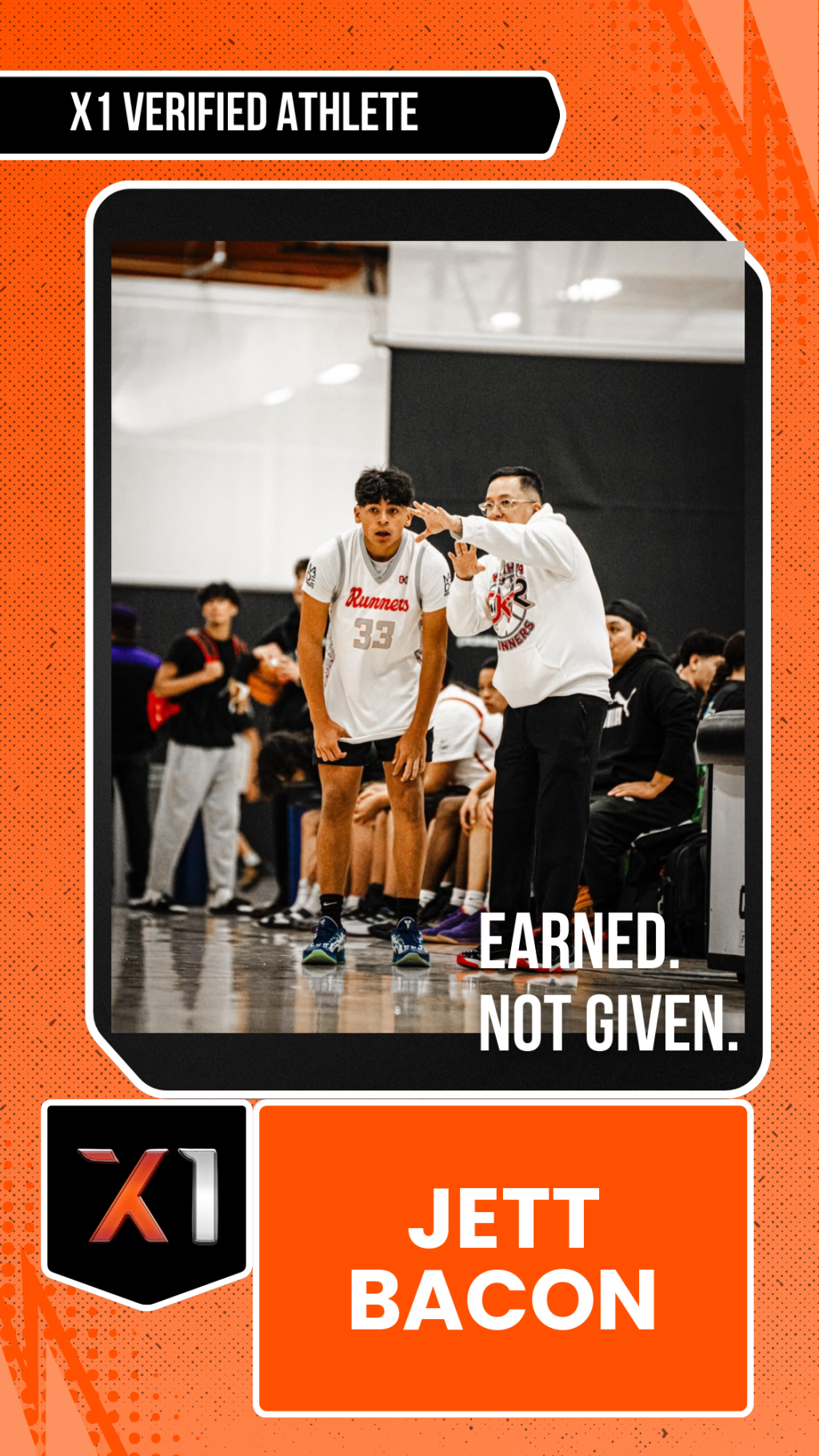 EXACT X1 player card for Jett Bacon