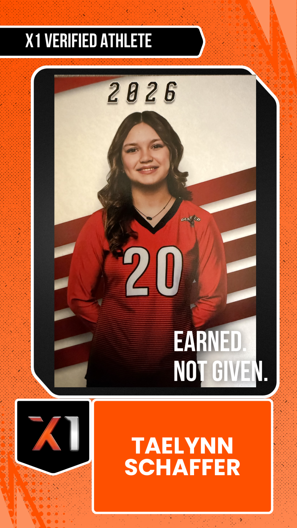 EXACT X1 player card for TaeLynn Schaffer