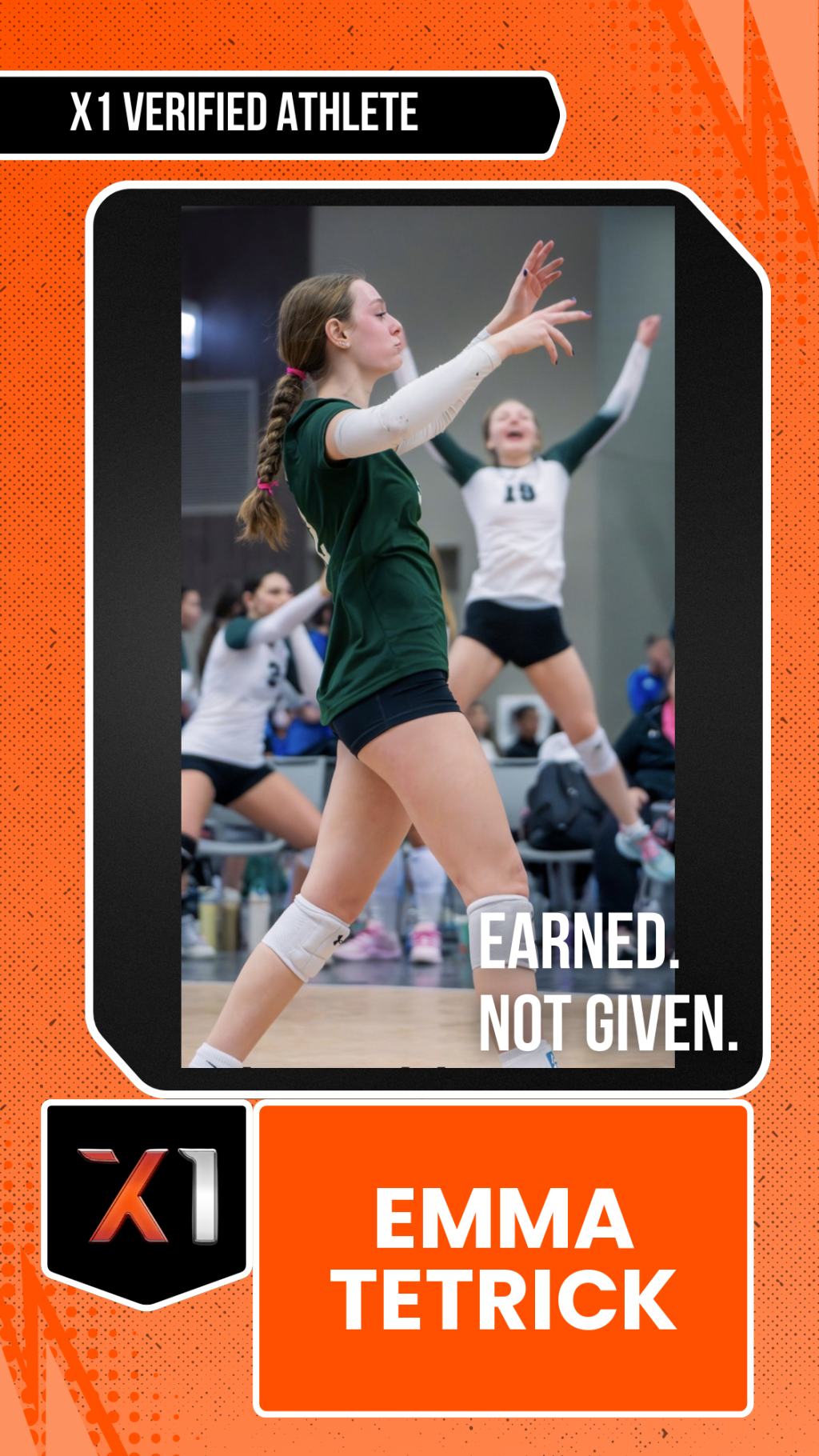 EXACT X1 player card for Emma Tetrick