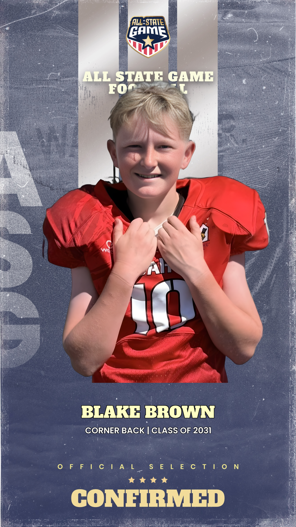 All State Game player card for Blake Brown