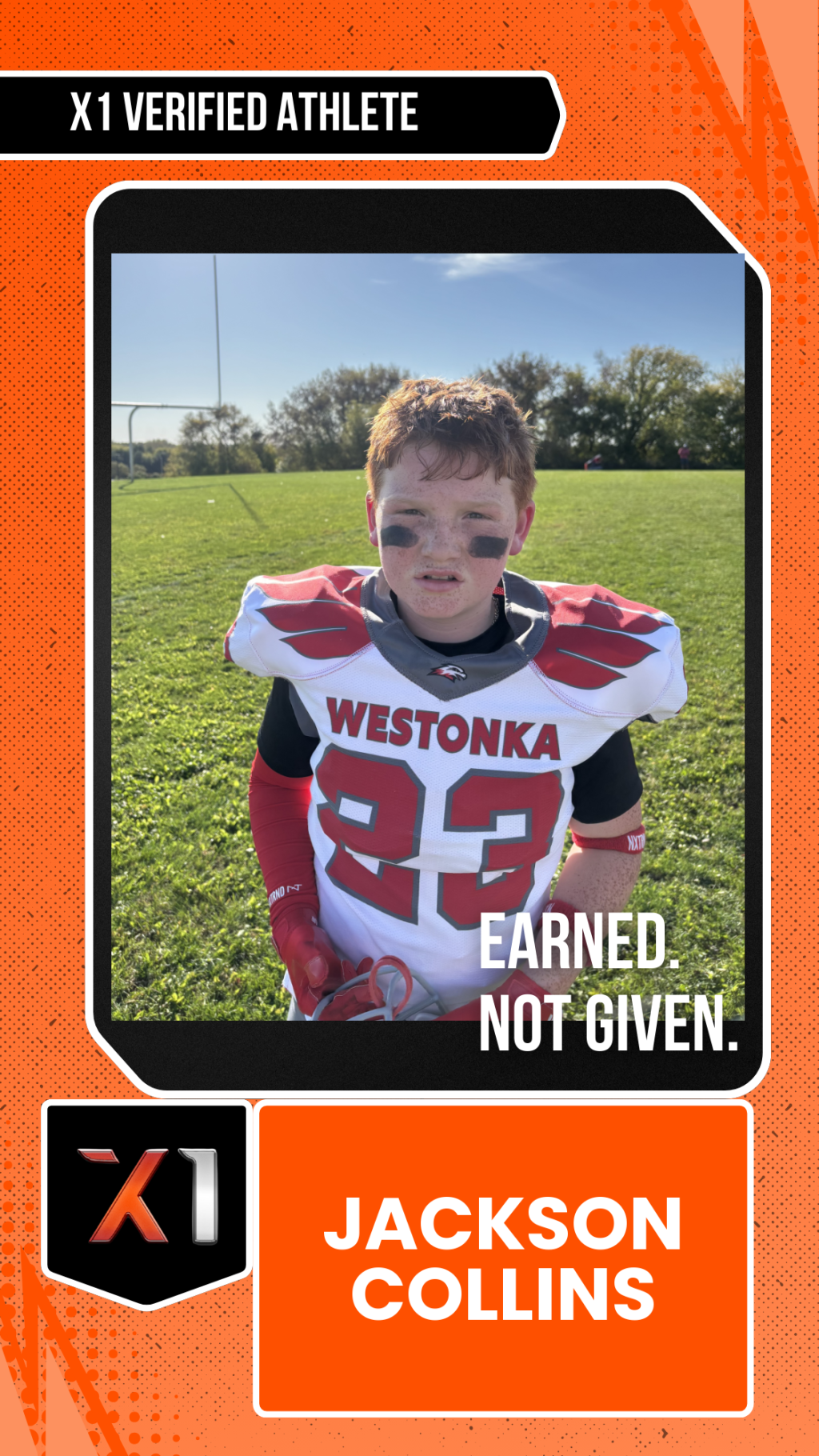 EXACT X1 player card for Jackson Collins