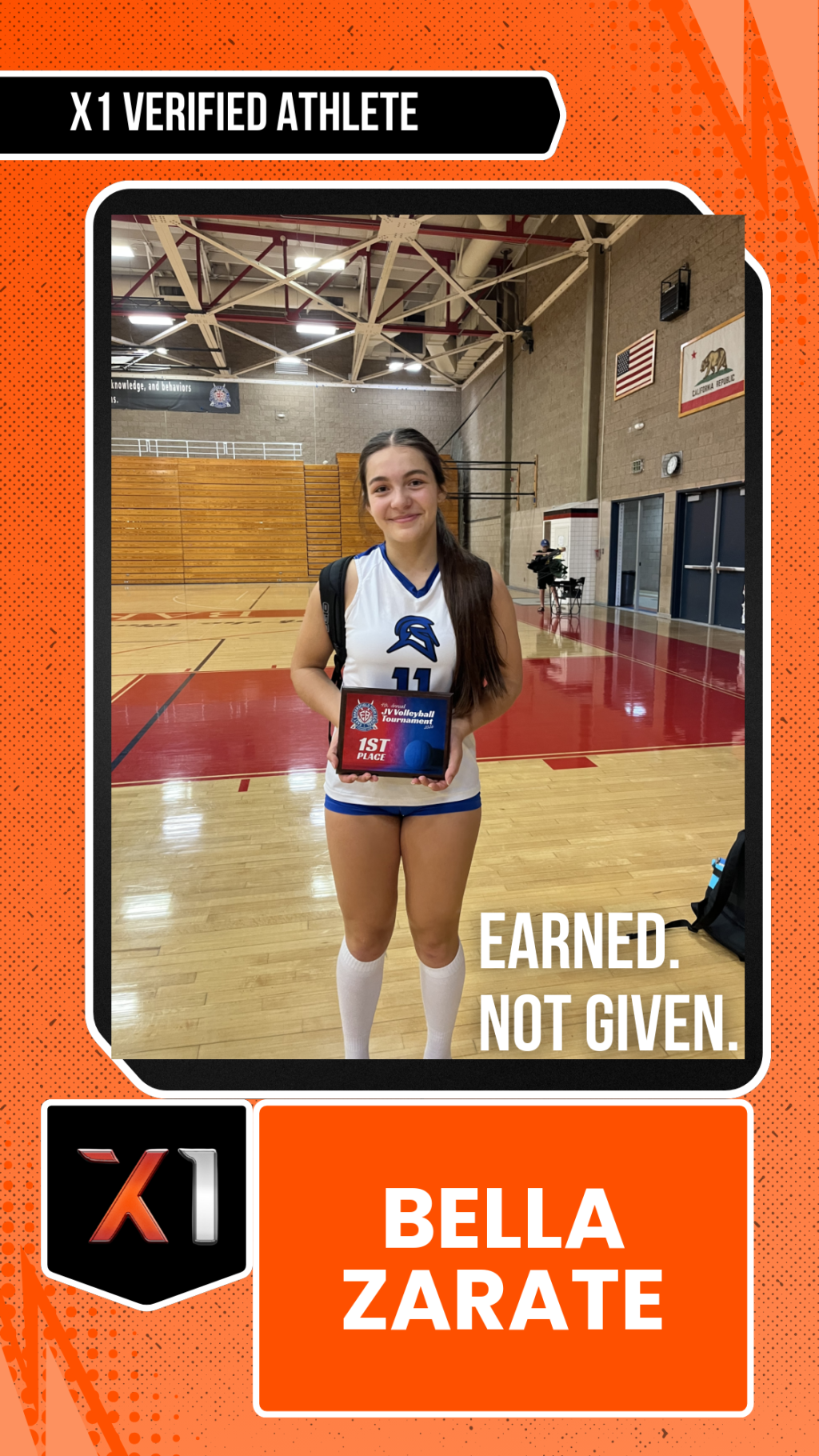 EXACT X1 player card for Bella Zarate