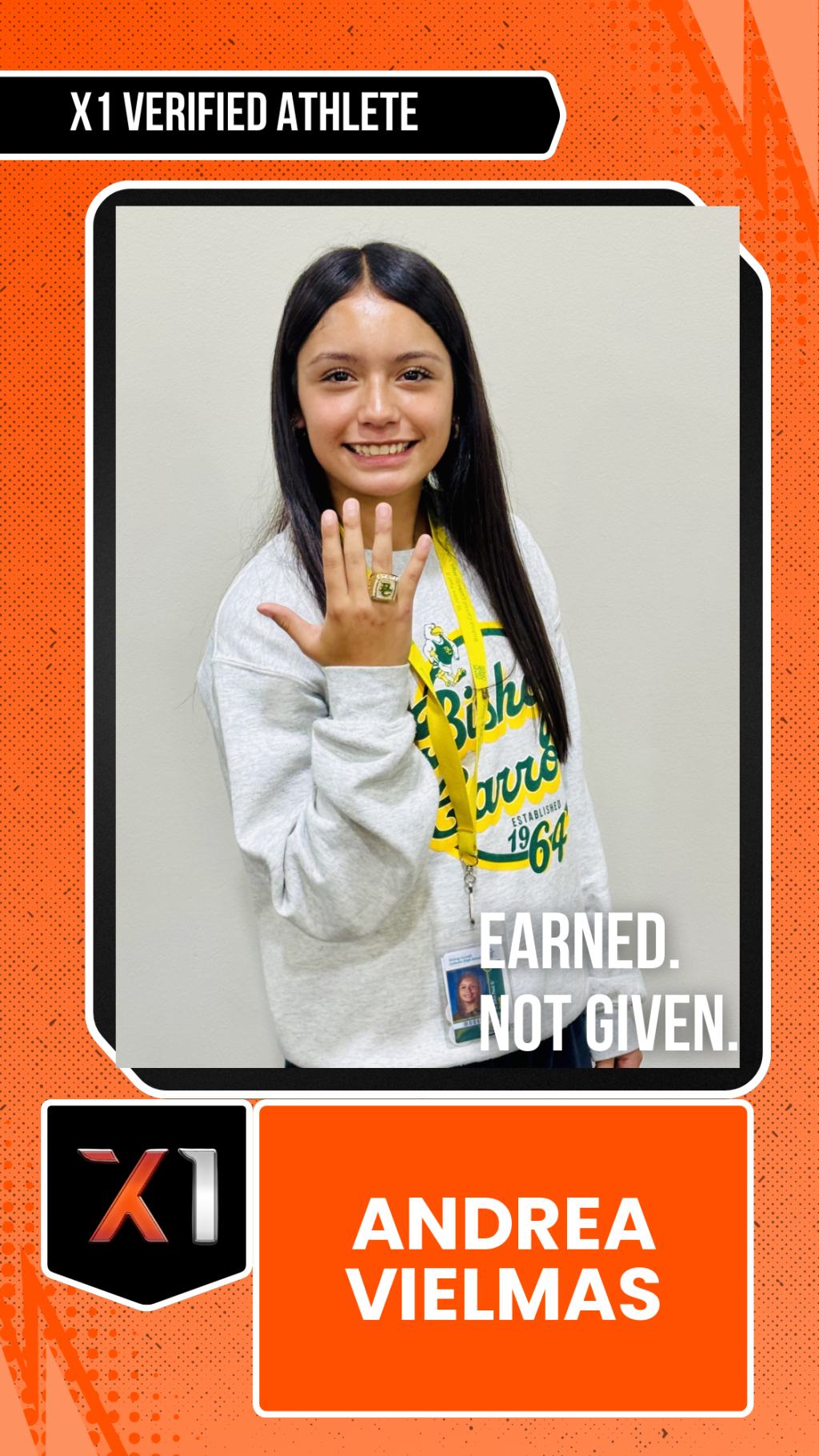 EXACT X1 player card for Andrea Vielmas