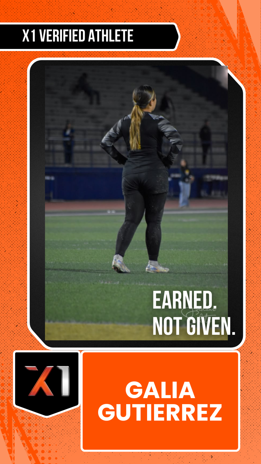 EXACT X1 player card for Galia Gutierrez