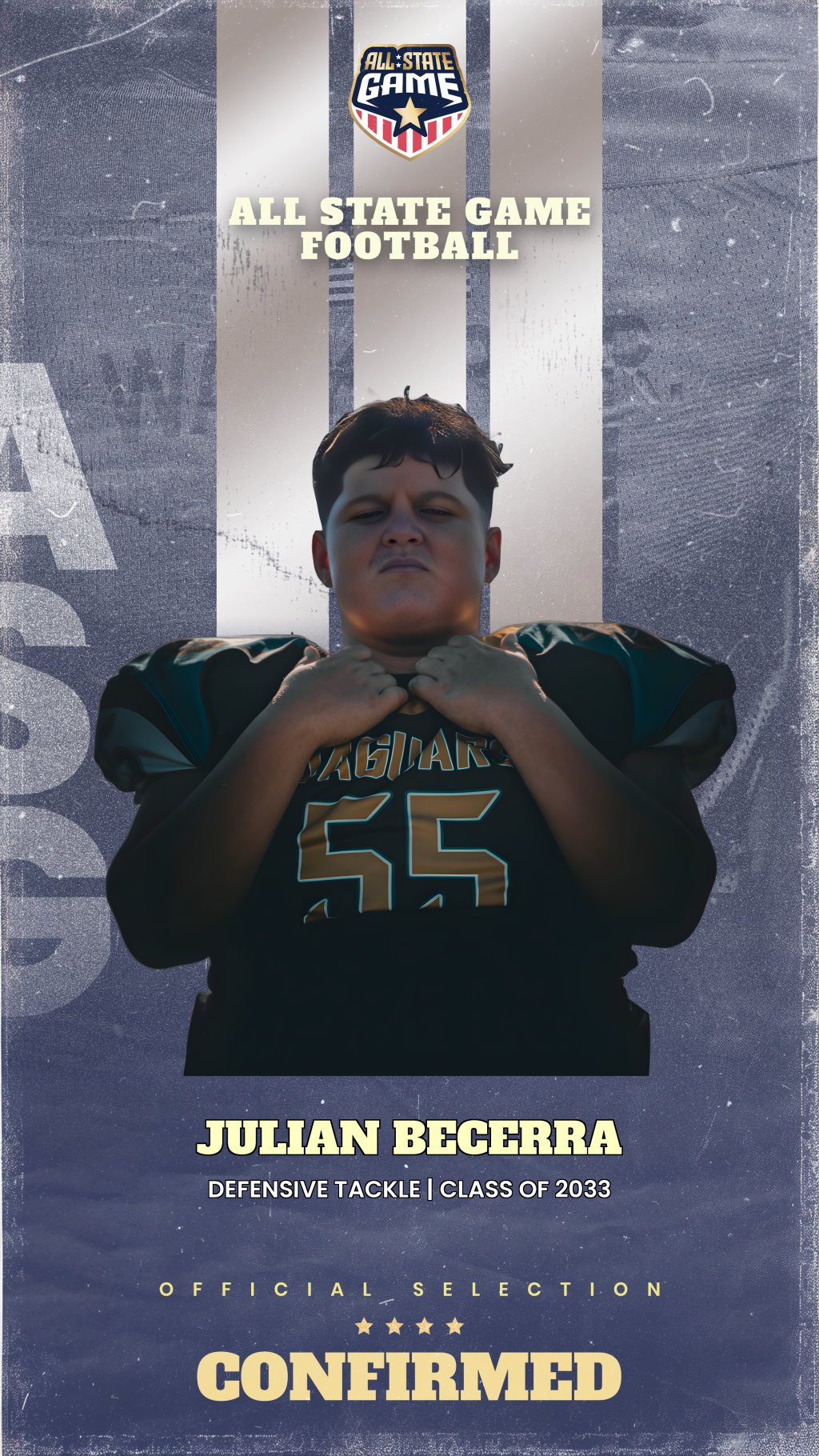 All State Game player card for Julian Becerra