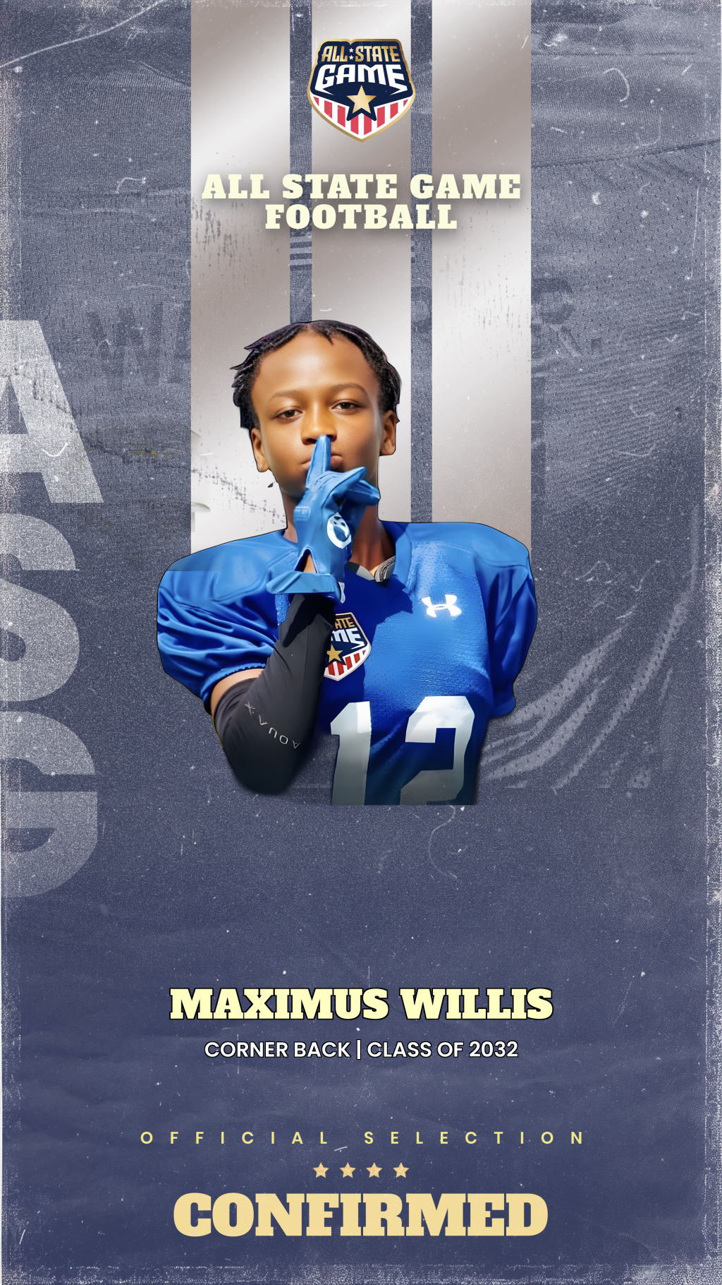 All State Game player card for Maximus Willis