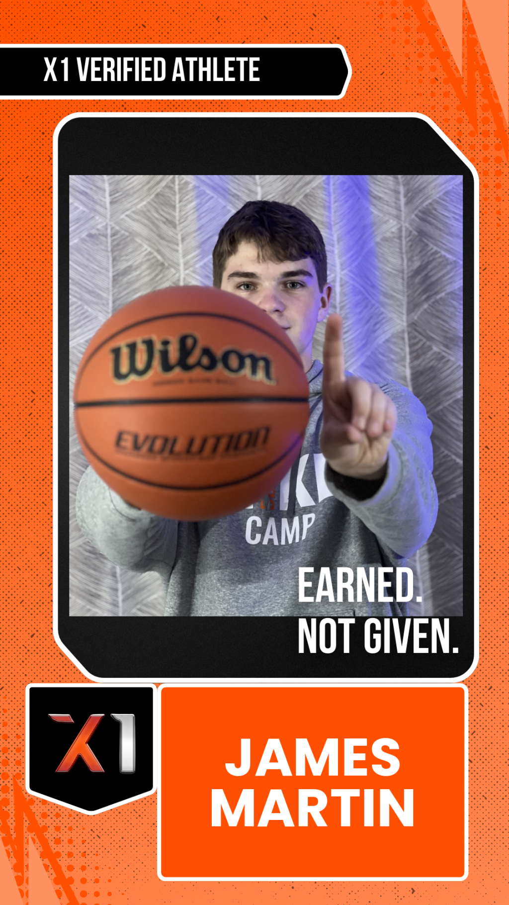EXACT X1 player card for James Martin