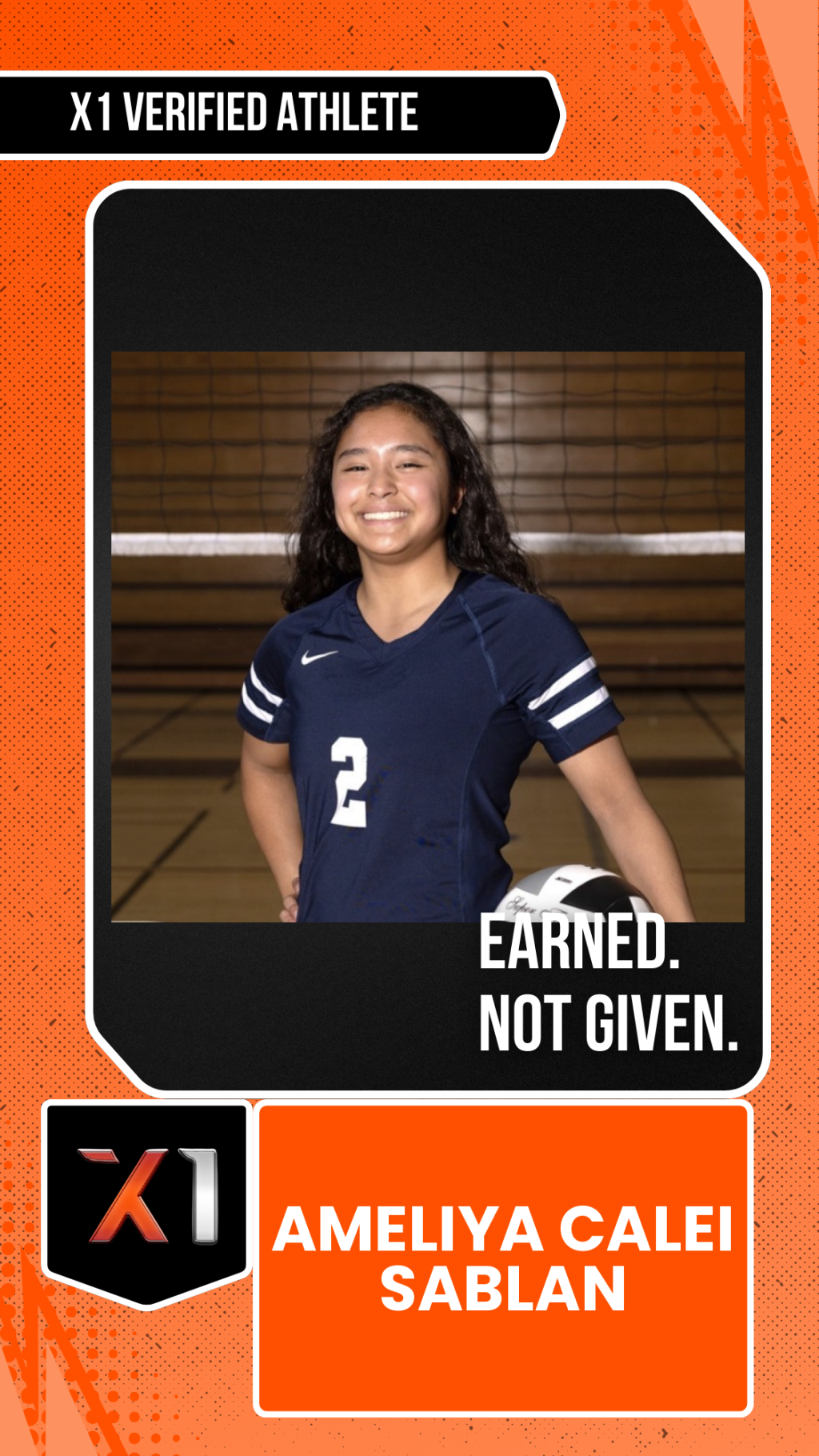 EXACT X1 player card for Ameliya Sablan