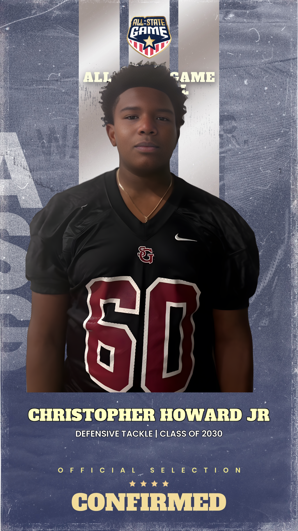 All State Game player card for Christopher Howard Jr