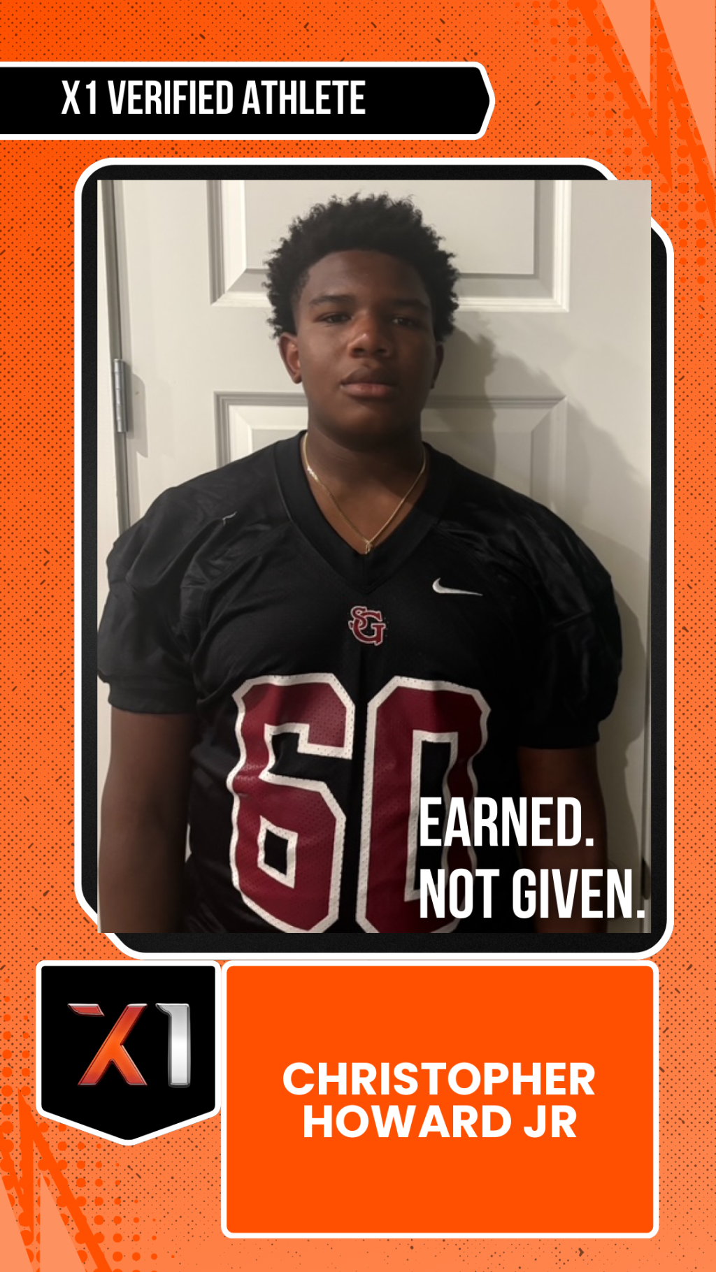 EXACT X1 player card for Christopher Howard Jr