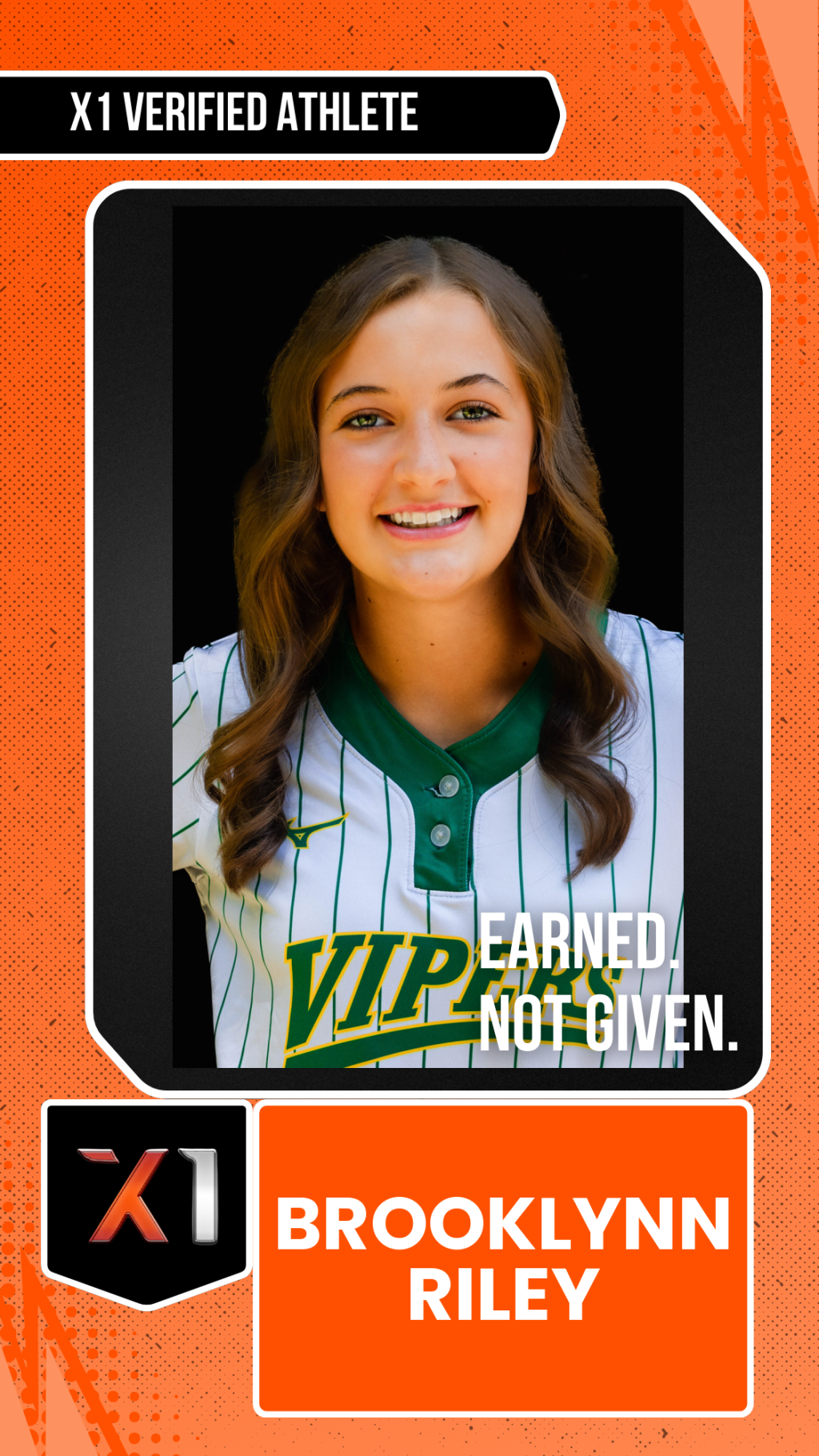 EXACT X1 player card for Brooklynn Riley