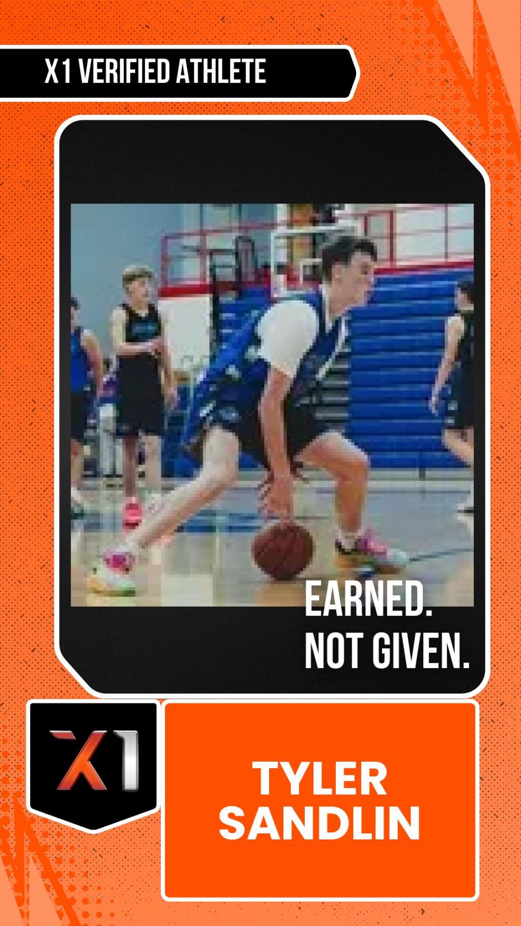 EXACT X1 player card for Tyler Sandlin