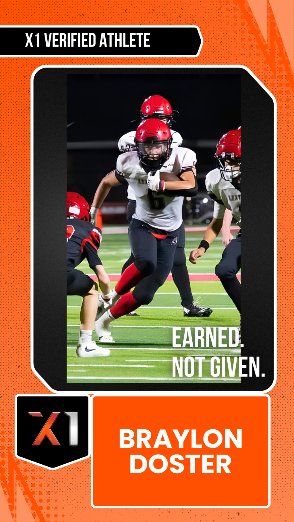 EXACT X1 player card for Braylon Doster