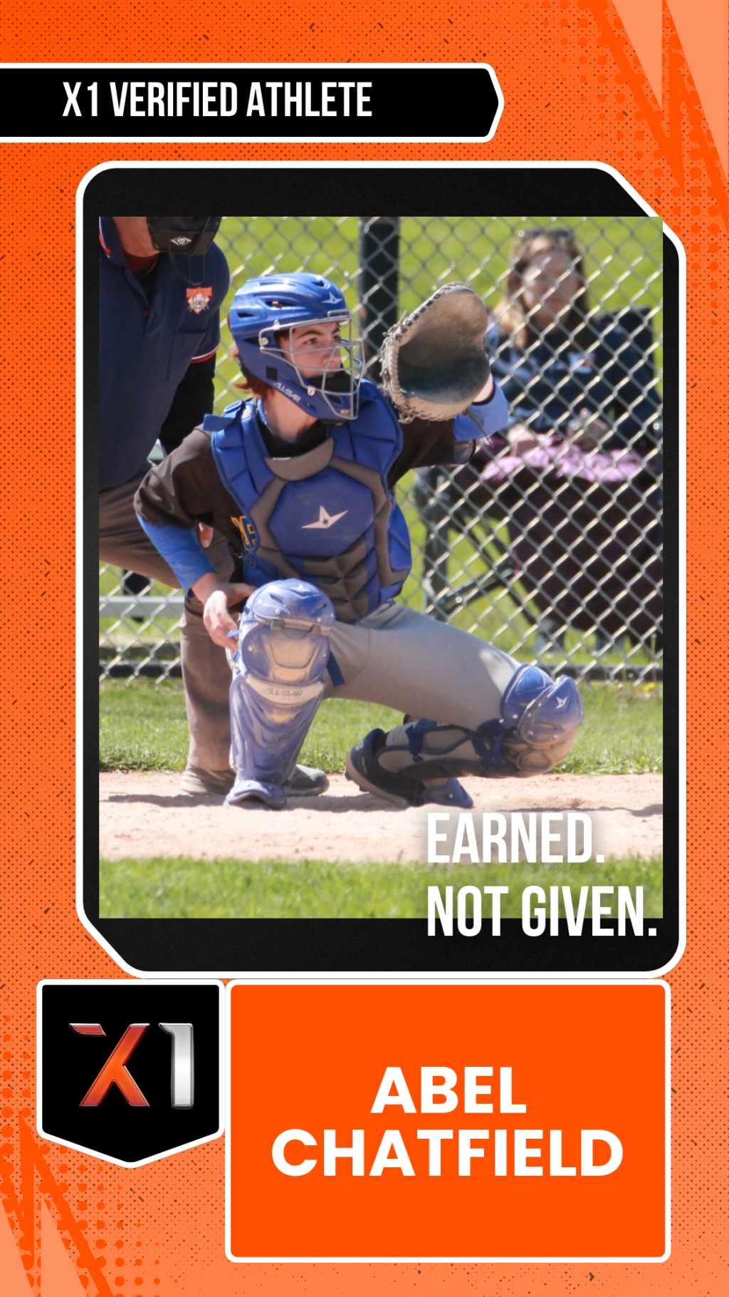 EXACT X1 player card for Abel Chatfield