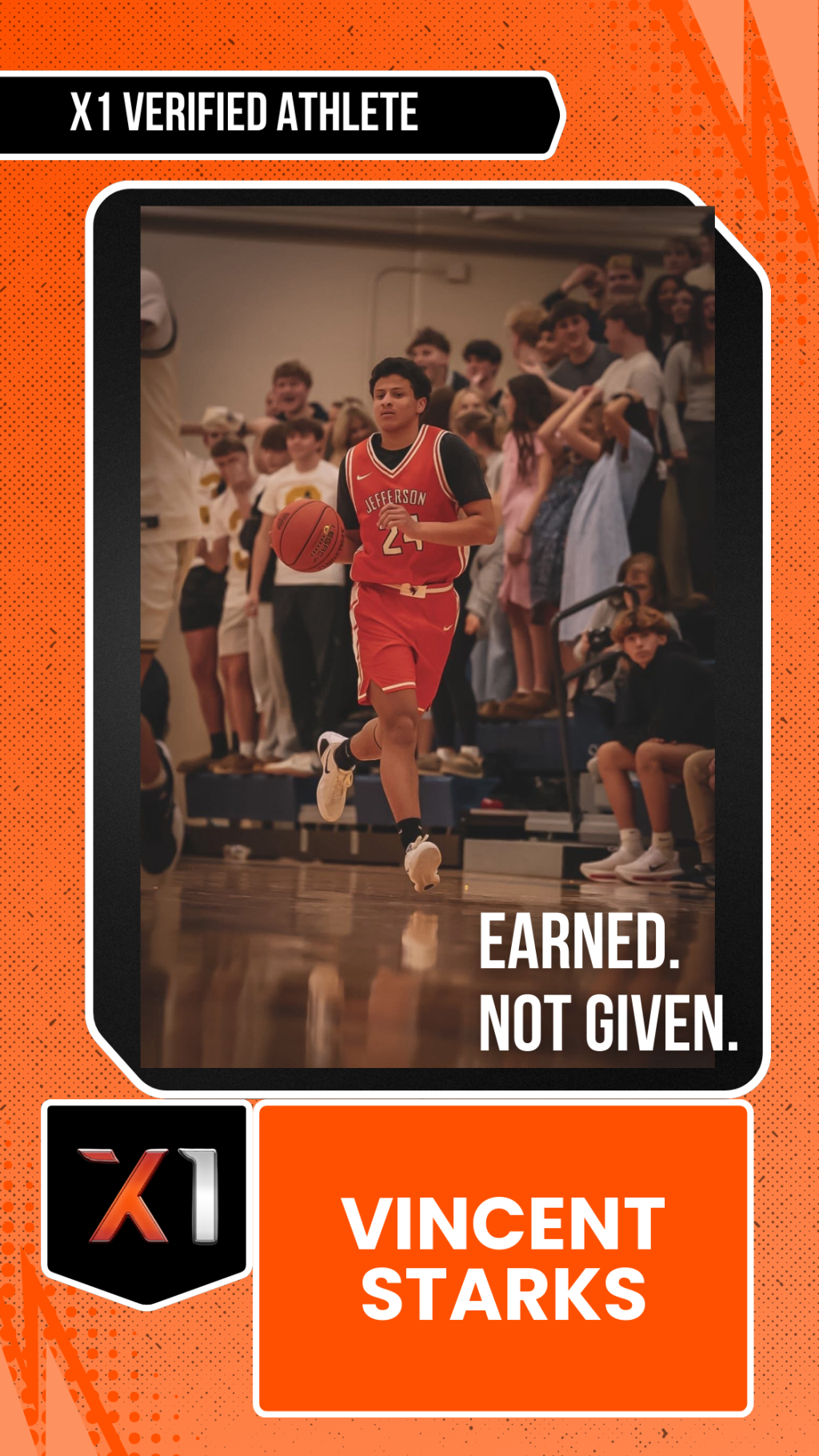 EXACT X1 player card for Vincent Starks