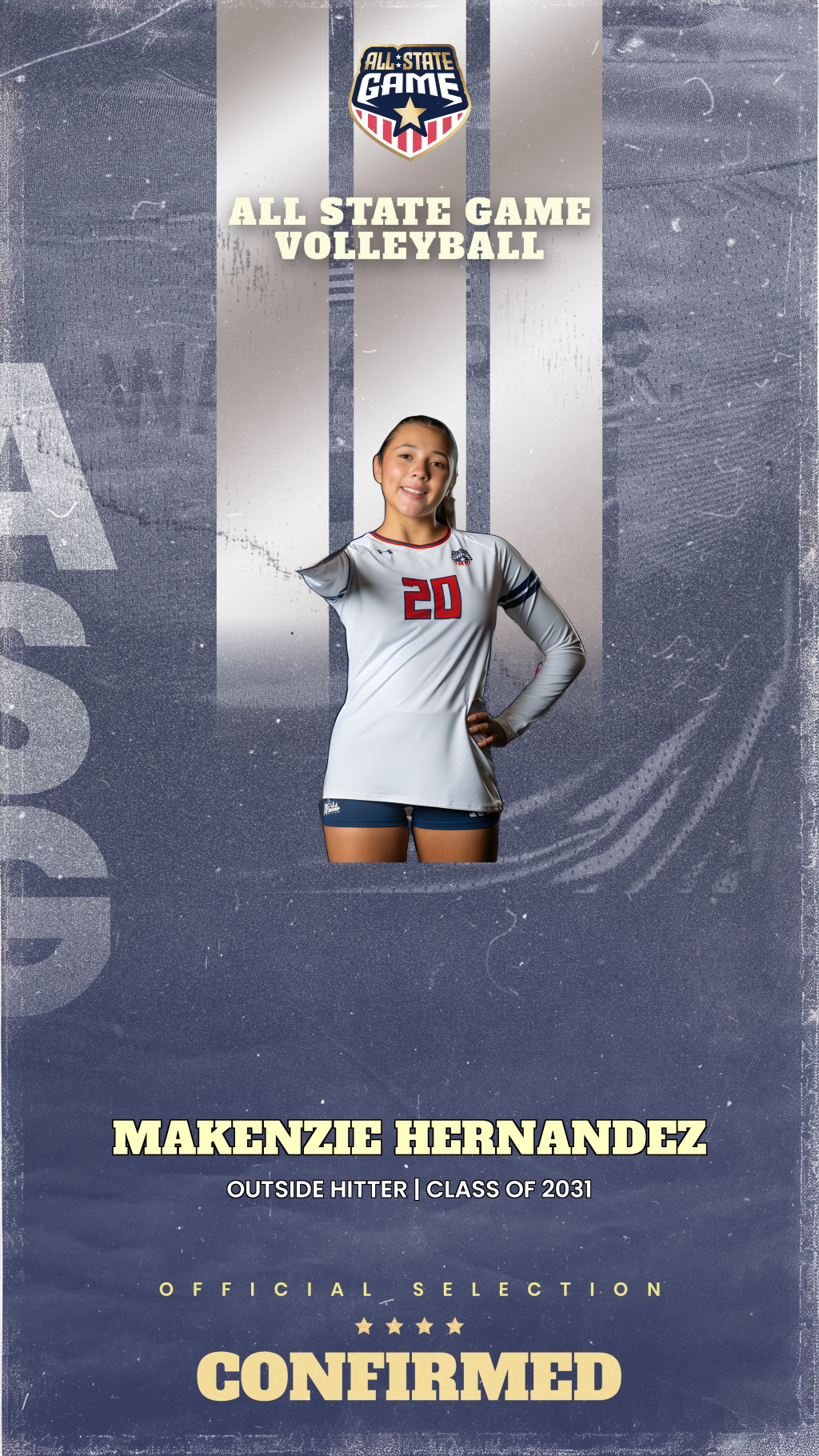 All State Game player card for Makenzie Hernandez