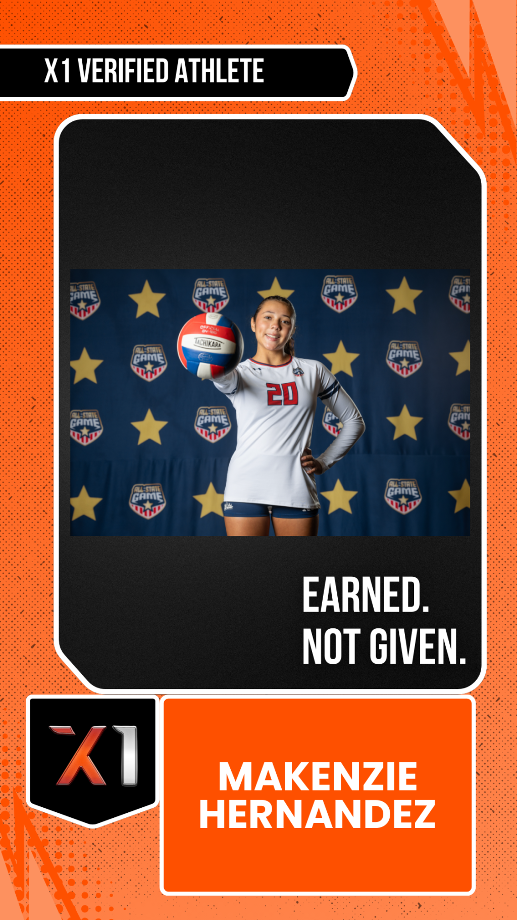 EXACT X1 player card for Makenzie Hernandez