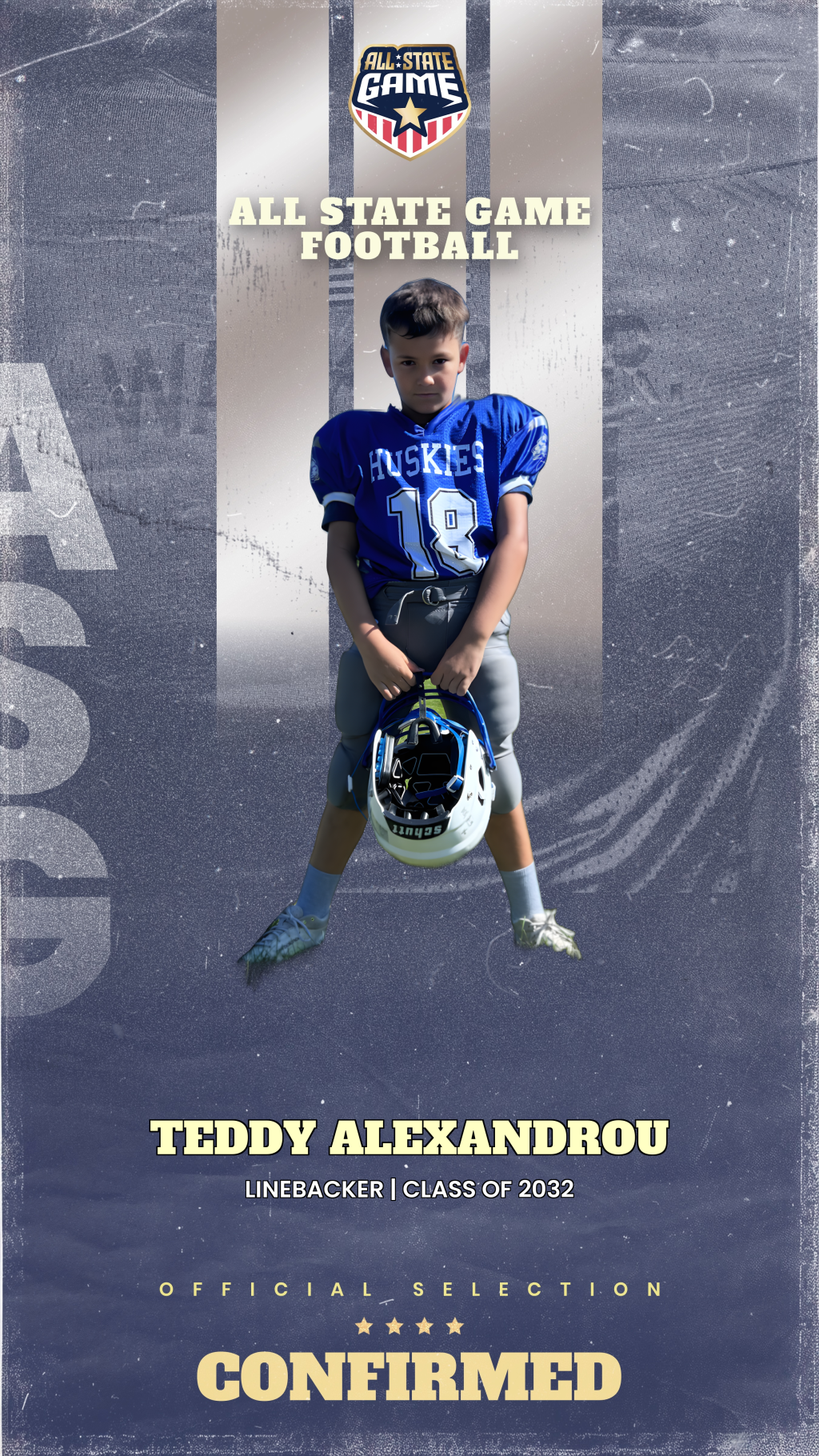 All State Game player card for Teddy Alexandrou