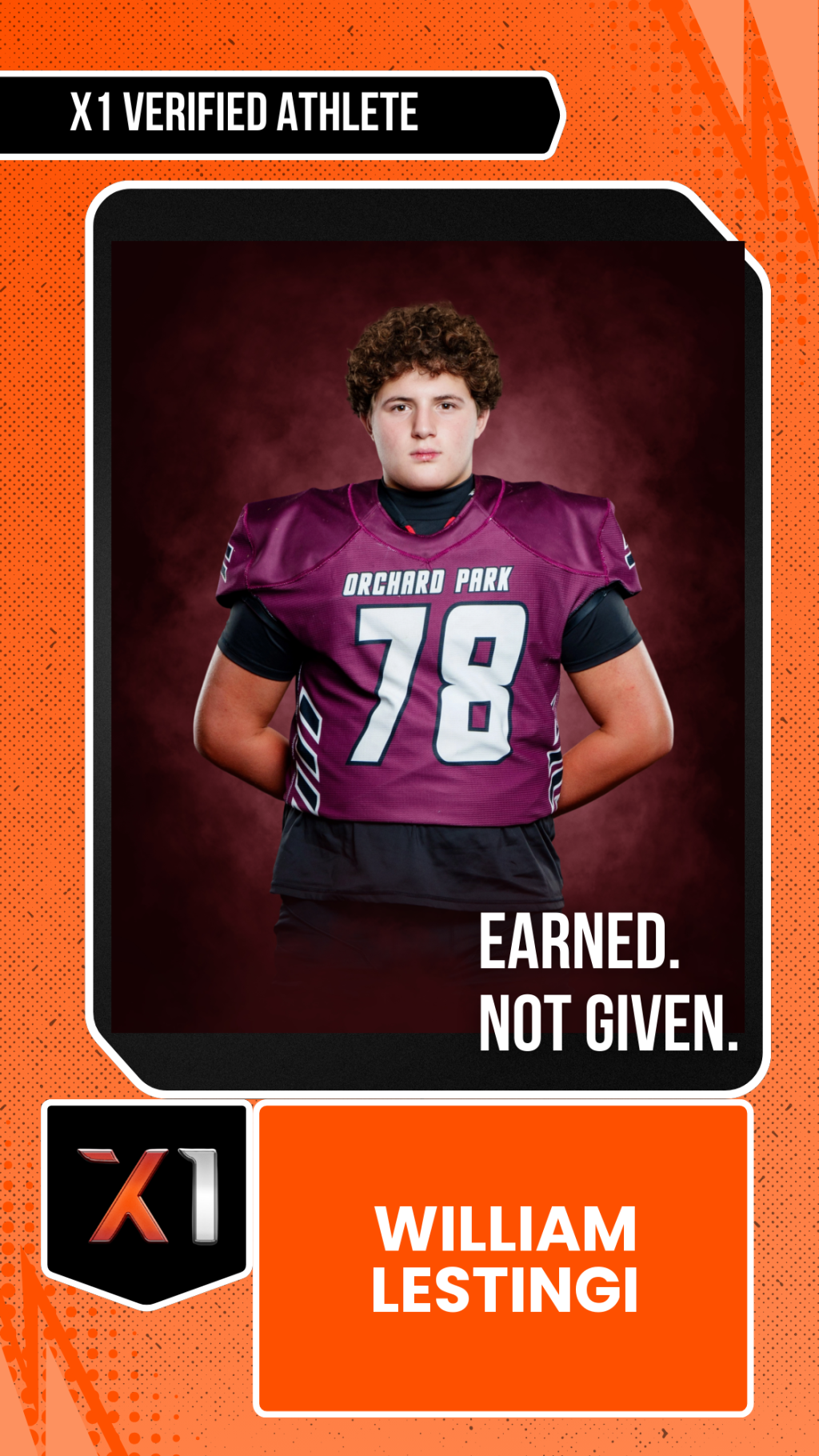 EXACT X1 player card for William Lestingi