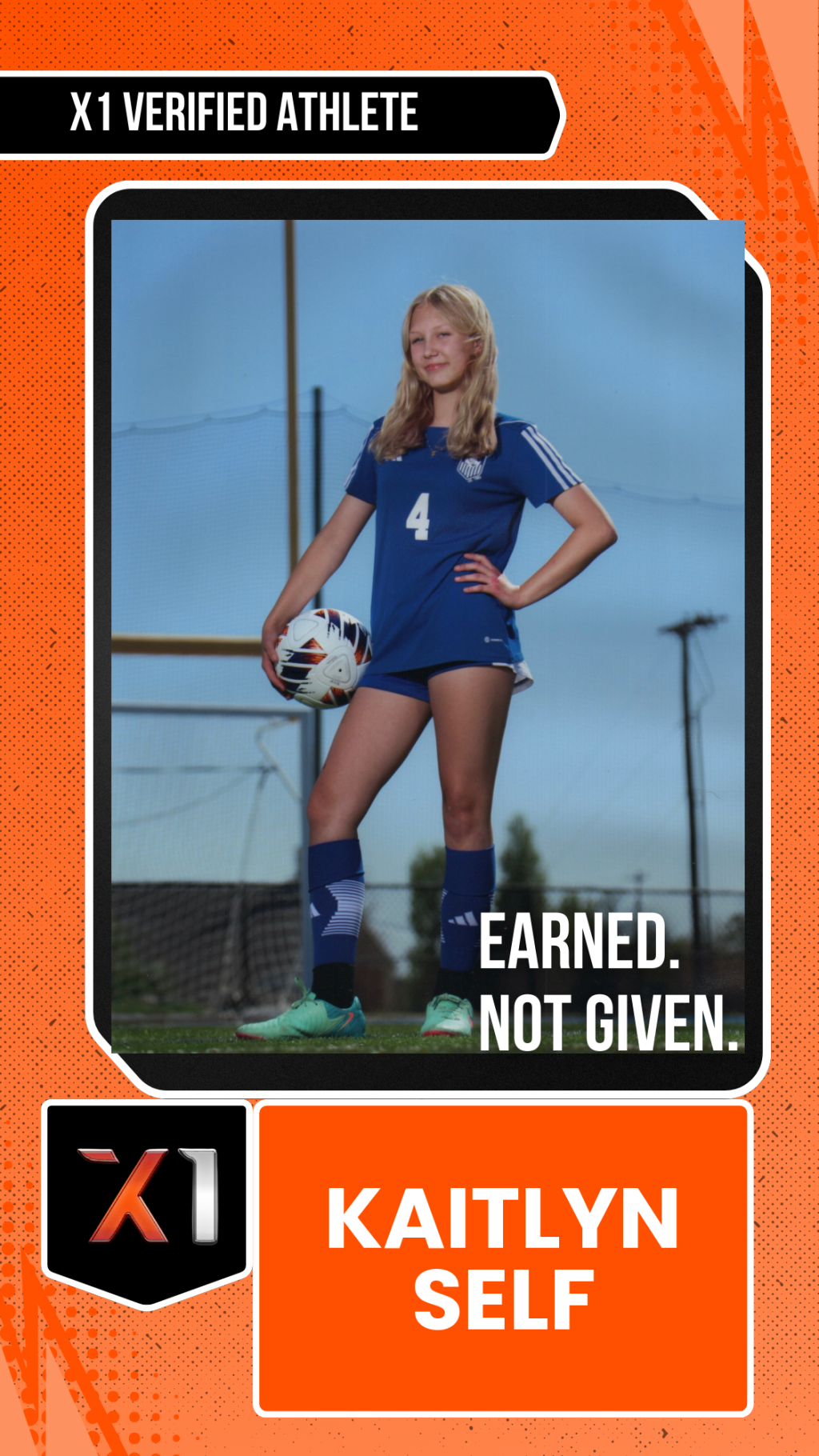 EXACT X1 player card for Kaitlyn self